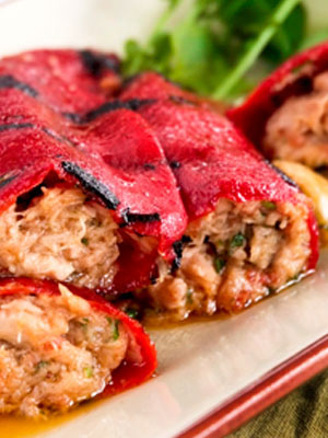 Stuffed Spanish Sweet Red Peppers with Chorizo and Manchego Cheese
